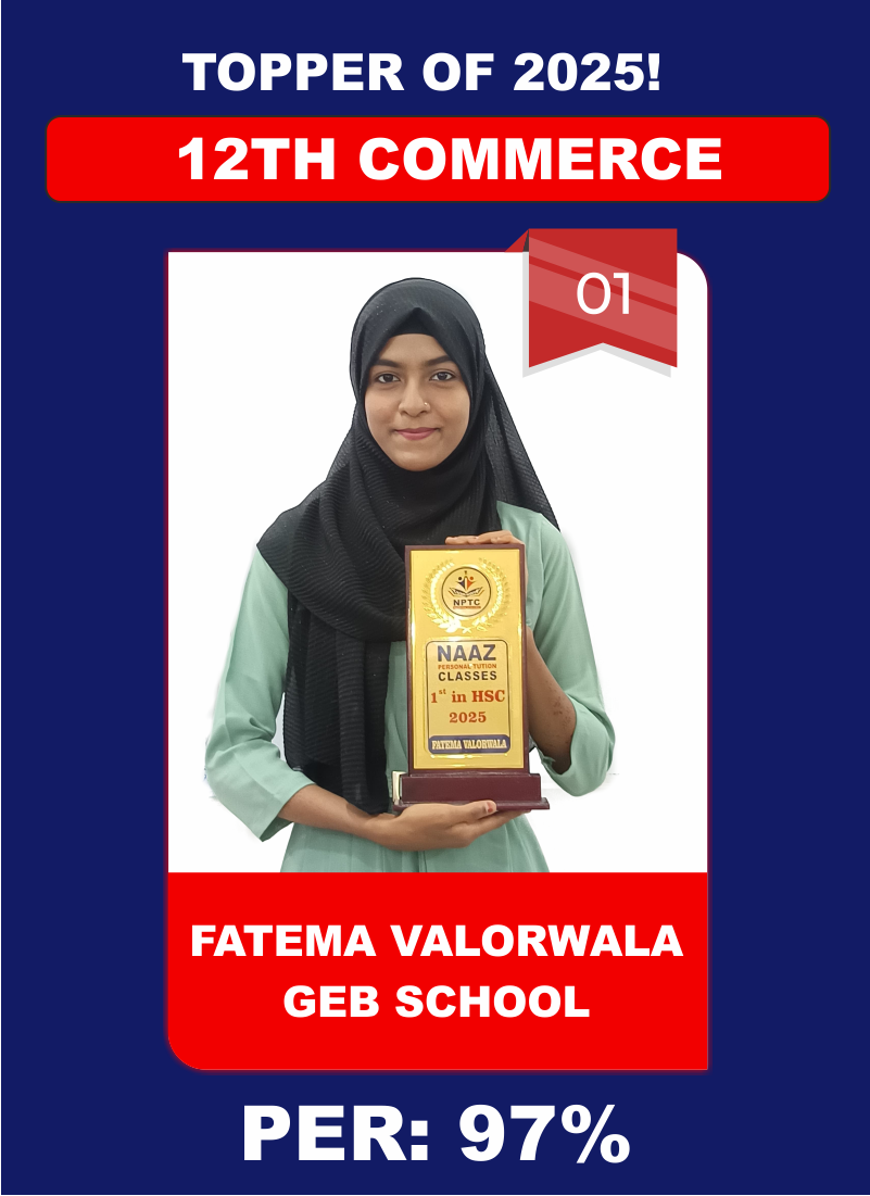 Topper of 2025 - Zakira Patel